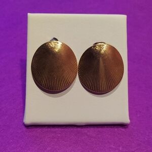Goldtone Circular Earrings